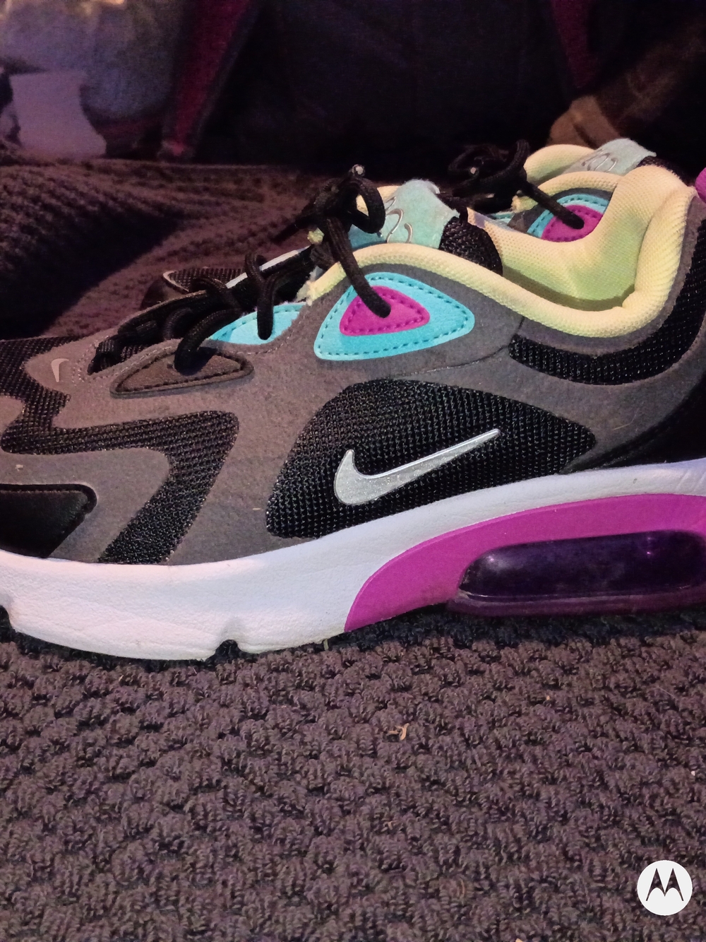 Nike Kids' Black & Pink Air-Cushion Athletic Shoes